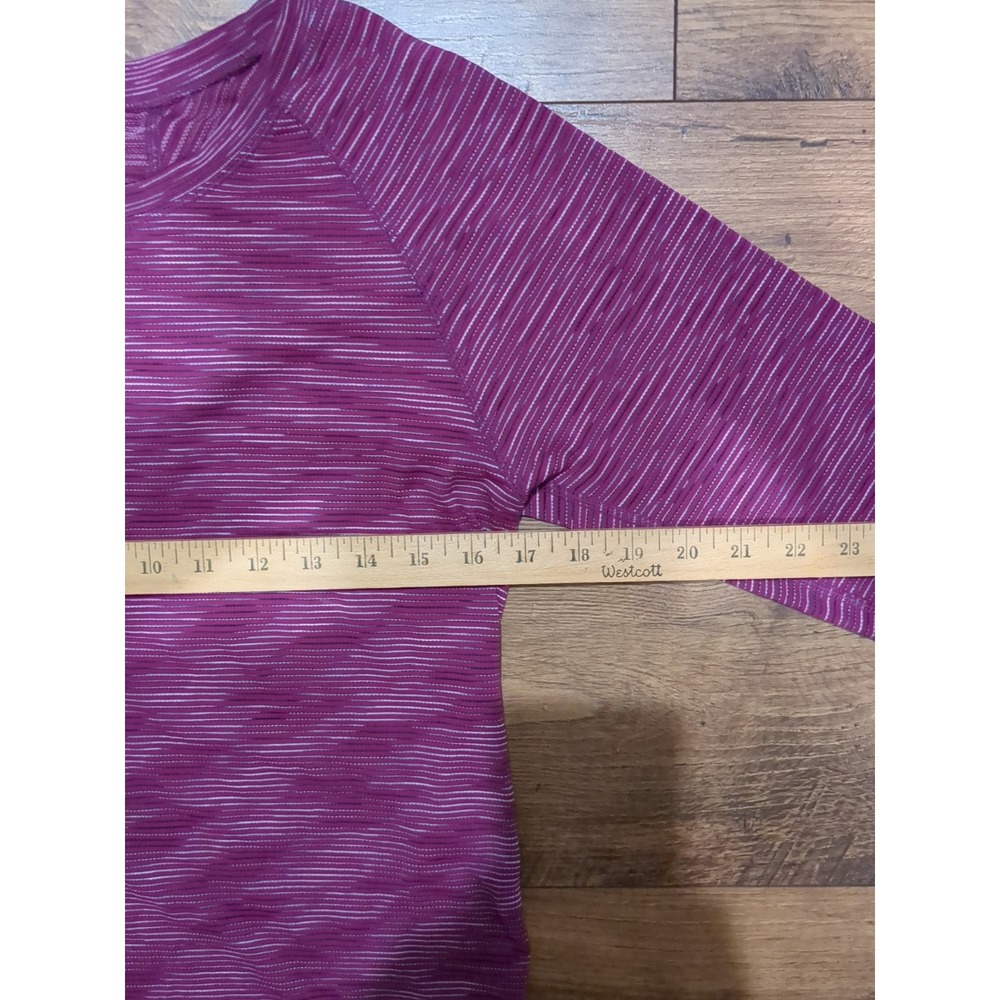 Athleta Womens L Long Sleeve Purple Performance Top Short - Picture 6 of 9